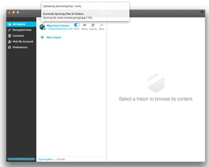 Tresorit Tresor to encrypt files